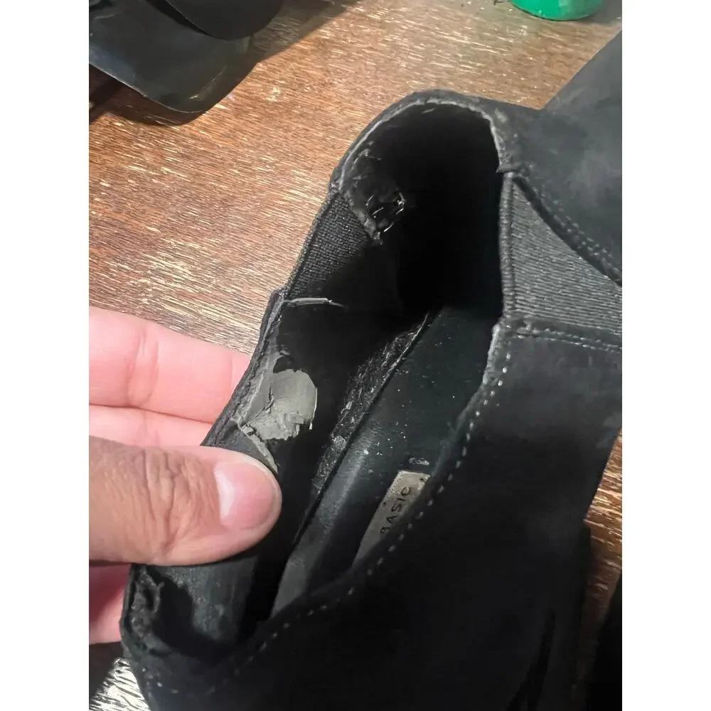 ZARA Western Suede Black Booties 7 Festival Boho